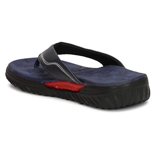 Image of Kraasa Men's EVA Flip Flops with Wide Cushioned Straps | Lightweight Thick Sole Anti-Slip Slippers Casual Summer Sandals & Chappal