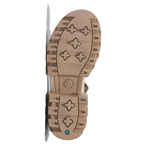 Timberland Timberland Women's Everleigh T-Strap Sandal, Beige, 10 Medium