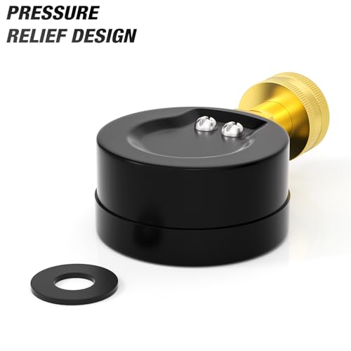 Image of MEANLIN MEASURE 0-100psi Water Pressure Gauge, 3 /4 inch Female 2.5 inch FACE DIAL Water Pressure Test Gauge with Sealing Ring, Water Pressure Gauge for Home