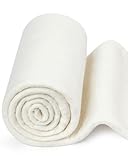 FIVEIZERO 100% Natural Cotton Quilt Batting–47Inchx1Yard Large Lightweight Batting Fabric,Quilting Batting by The Yard for Sewing,Crafts,DIY,Potholders,Backing,Wadding,Twin & King Size Quilt Projects