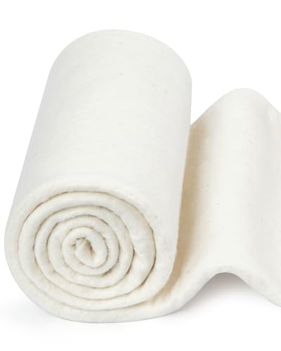 FIVEIZERO 100% Natural Cotton Quilt Batting–47Inchx1Yard Large Lightweight Batting Fabric,Quilting