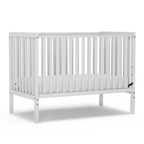 Saylike 5-in-1 Baby Crib & Toddler Bed, Pinewood, White