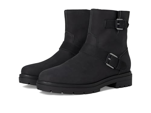 Bottes de moto décontractées TOMMIE en cuir nubuck noir pour femme en taille 38.5