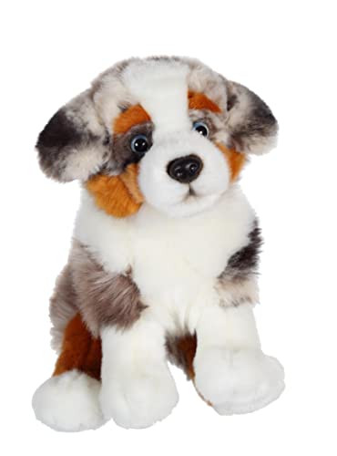 GIPSY TOYS - Sitzender Hund 25 cm Australischer Schäferhund - Kuscheltier für Kinder - In 8 verschiedenen Modellen erhältlich - 071523