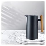 AJIRALTON Elektrischer Wasserkocher Thermokaraffe Großes Fassungsvermögen 1L Wasserkocher Heißer Haushalt Kaffeekanne Vakuum Isolieruheißer Kaffee Karaffe Teekanne Isolieruwasserkocher Teekessel/Schwa