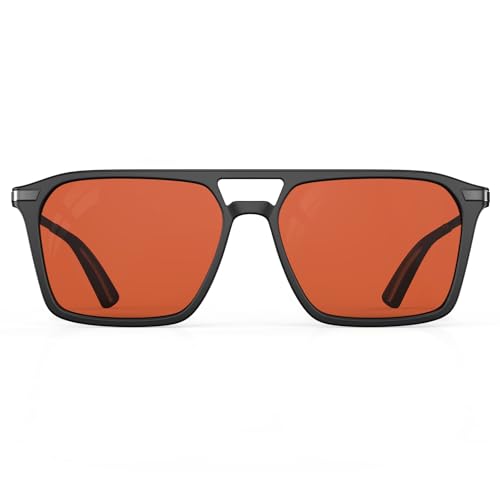 Image of Goiteia FL-Rose Migraine Glasses,Blocks 480-520 nm Light, Light Sensitivity Glasses for Fluorescent LED Glare,Photophobia