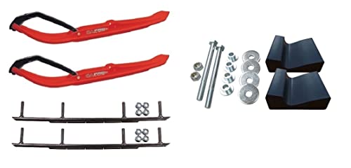 C&A Pro Red MTX Snowmobile Skis w/ 10