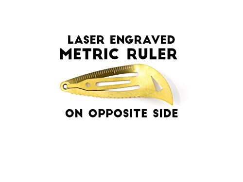 4 Pack - Light Tan Tactical Hair Clips, Multitool Snap Barrettes - Multi-Functional Keychain Metal Multi Tool - Box Cutter, Serrated Edge, Raptor Claw - Anti-Scratch Surface #TOP3