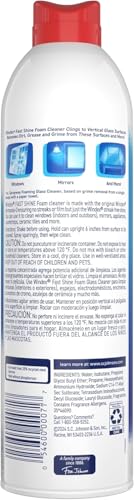 Windex Fast Shine Foam Glass Cleaner, No-Drip Windows, Doors, Mirrors & Countertops Aerosol Cleaning Spray, Streak-Free Shine, Removes Fingerprints, Dust, Dirt, Grime & More 19 oz (Pack of 2) - Image 10