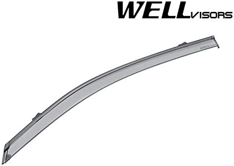 WellVisors Window Visors Wind Deflectors Compatible with Volkswagen VW 2018-2026 Atlas with Black Trim Rain Guards 3-847VW017