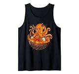 Sushi Calamar Comida Japonesa Cocina Japonesa Pulpo Camiseta sin Mangas