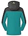 Rdruko Winterjacke Damen Wasserdicht Skijacke Fleecejacke Snowboardjacke Winddicht Wanderjacke Atmungsaktiv für Skifahren, Wandern - Cyan, S
