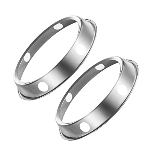 Mobestech 2Pcs Stainless Steel Wok Rack Heat Pot Holder with Hollow Design for Enhanced Ventilation Easy to Clean Kitchen Accessory for Cooking Steaming