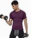 SPVISE Men's Compression Shirt Short Sleeve Workout Gym T-Shirt Running Sports Base Layer Top Athletic Undershirts Cool Dry Wine Red