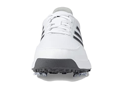 adidas Tênis de golfe masculino Tech Response 3.0, Calçado branco/prata escuro metálico/prata metáli