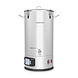 Klarstein Maischfest - Kit Birra Artigianale Completo, Fermentatore 2 Livelli di Potenza: 1500/3000 W, Kit Completo 5 Pezzi, Display LCD, Rubinetto, Acciaio Inox, 25 Litri