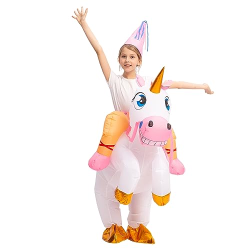 Disfraz inflable infantil de unicornio con luz miniatura 3