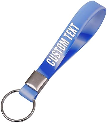 RIYIN 50 Custom Keychains Silicone Personalized Keyrings Customized Bulk for Events, Awareness, Motivation Customizable