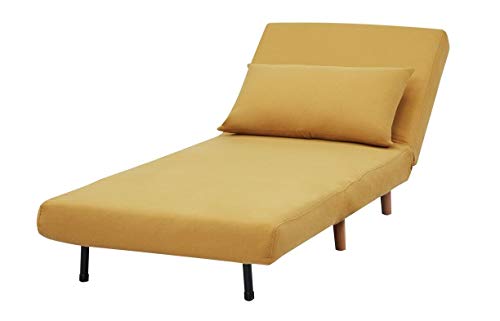 Sillón convertible plegable poliéster amarillo miniatura 5