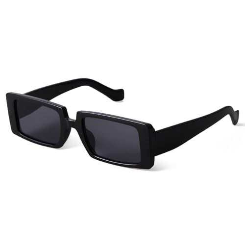 SORVINO Trendy Rectangle Sunglasses for Women Vintage 90s Retro Fashion Narrow Cool Square Frame Sunglasses