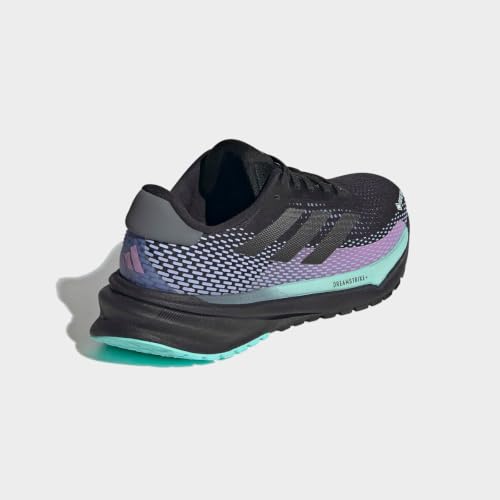 Image of adidas, Supernova GTX Running Shoe - Women's, Core Black /Iron Metallic /Semi Flash Aqua, 11.0