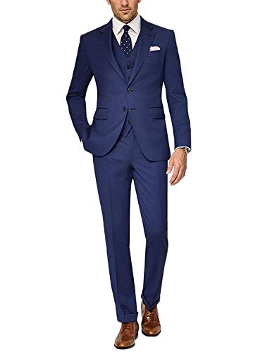 Costume trois pièces pour homme élégant avec veste trois boutons et gilet assorti QZI