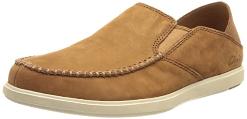 Clarks Herren Bratton Slip Hausschuh, Dunkelbrauner Nubuk, 44 EU