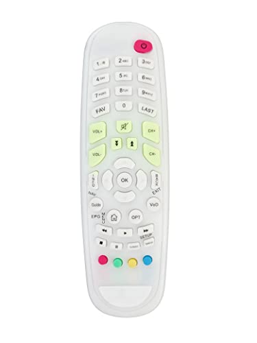 Image of LipiWorld Unbreakable Set Top Box Remote Control (Suitable for GTPL Set Top Box Remote Old Exactly Same Will Only Work) Compatible for GTPL -White