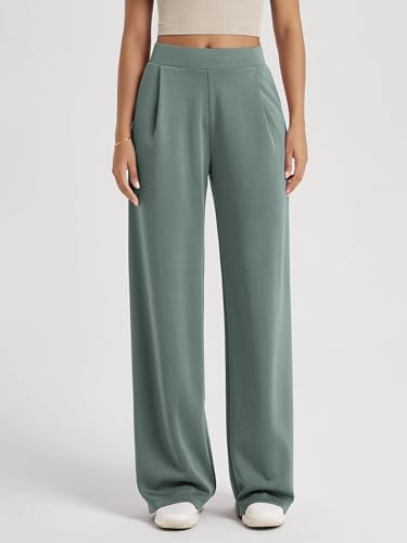 Image of ODODOS Modal Soft Wide Leg Pants for Women High Waist Casual Relaxed Pants with Pockets-27 /29 inch / 31 inch Inseam