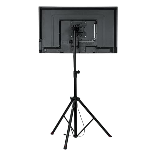 Gator Frameworks Deluxe Einstellbarer dreibeiniger LCD/LED-TV-Monitorständer mit Hubkolben; passend für Bildschirme bis 48 (GFW-AV-LCD-2)