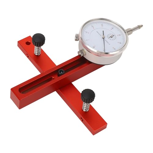 Saluaqui Digital Dial Indicator Table Saw Gauge, Aluminum Alloy 0.1 to 1 Inch Range Table Saw Gauge Basic Kit for Woodworking Band Saw and Drill