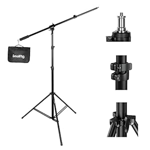 SmallRig Aluminum Light Stand 110″/9.2ft/280cm, Adjustable Photography Air-Cushioned Tripod Stand with 1/4″ Screw for Softbox, Studio Light, Flash, Umbrella, Ring Light, Max Load 5kg, RA-S280A