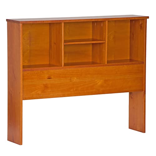 Palace Imports 100% Solid Wood Kansas Twin Bookcase Headboard, Honey Pine Color, 36”H X 43.5”W X 9”D, 1 Shelf Included. Twin Mate’s Bed Sold Separately. Requires Assembly #TOP2