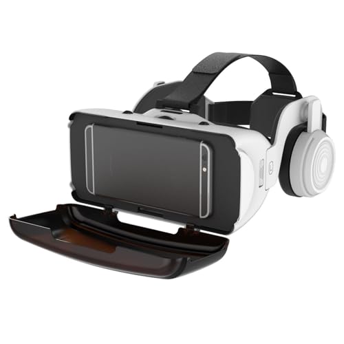 Gafas de realidad virtual, gafas de realidad virtual | engranajes ajustables de realidad virtual 3D – Gafas ajustables con lentes HD, gafas de realidad virtual y auriculares para