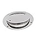 JT-HLM 4 inch Boat Hatch 316 Stainless Steel Round Non Slip 2 Eyes Inspection Hatch Deck Plate with Detachable Cover For Marine Boat Yachts Ships