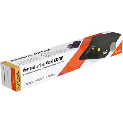 SteelSeries QcK Edge - Cloth Gaming Mouse Pad - Stitched Edge to Prevent Wear - Optimized for Gaming Sensors - Size M - Image 2