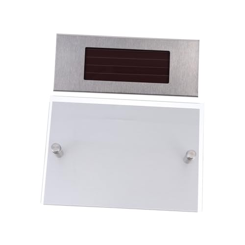 Veemoon Lampada Solare LED per Numero Civico da Esterno con Rilevatore Crepuscolare Integrato in Acciaio Inossidabile Luce Solare Ultra Luminosa per Porte Esterne Facile Installazione