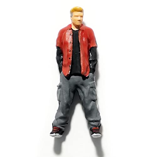 Figura de personaje 1:64, 2.8 cm, color rojo miniatura 2