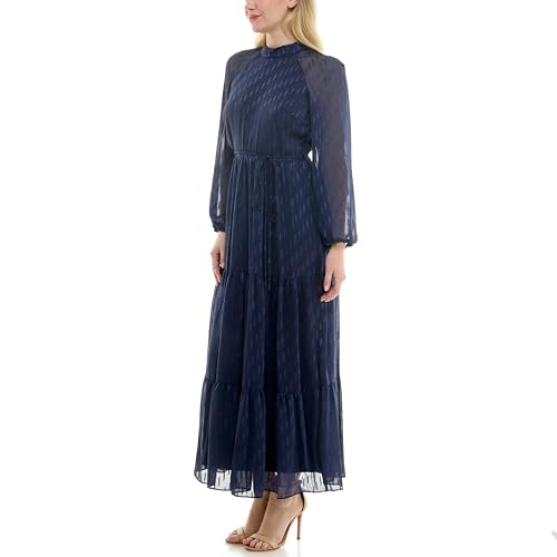 Image of Maison Tara Women's Printed Long Sleeve Maxi Dress