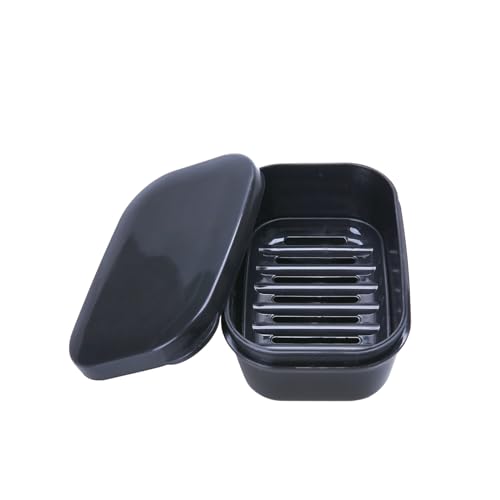 Paquete de 1 contenedor de viaje de jabón portátil estuche de jabón a prueba de fugas caja de jabón jabón negro - Imagen 3 de 19