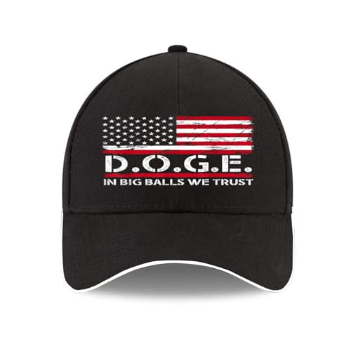 Women's Washed Running Hat,D.O.G.E. in Big Balls We Trust I Voted for Big Balls Sun Hat Trucker Hat Women Hats for Women Gifts