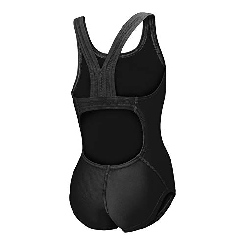 Traje de baño de una pieza negro para natación con licra de alta resistencia PowerFLEX. 2