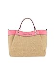 A | X ARMANI EXCHANGE Wave Medium Shopping Bag, Naturale/Watermelon-Naturale/Watermelon