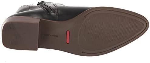Rockport Women's Geovana Layered Boot Ankle, Black Leather Waterproof, 9 | Image 3