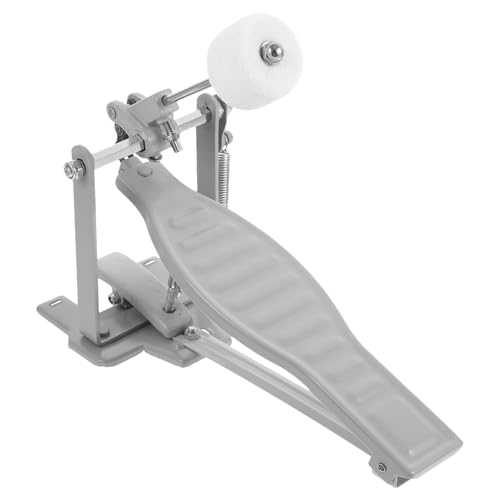 Mobestech Pedal de Bombo para Batería Profesional Accesorio de Reemplazo Simple Material Duradero Color Plateado Compatible Equipos de Música Profesional Adecuado para Percusión y