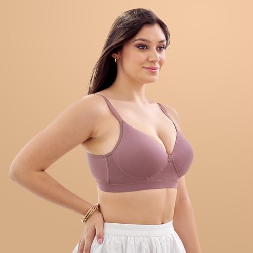 Image of MAASHIE M5505 Women's Padded Foam Cups Full Coverage Non Wired T-Shirt Bra
