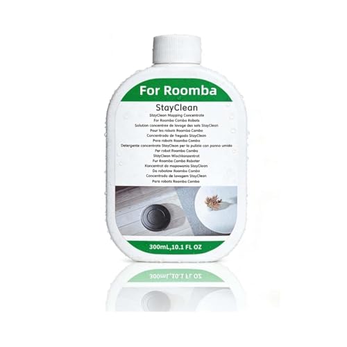 Compatible con robots aspiradores Roomba Plus 405, 505, Max 705, solución líquida limpiadora de pisos baja espuma, limpieza profunda for madera dura y azulejos, botella 300 ml, aroma fresco