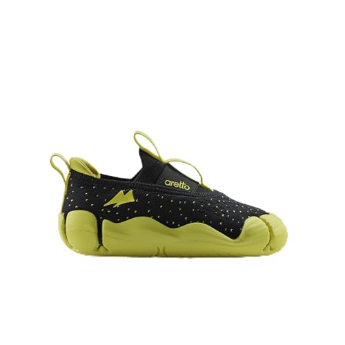 Image of ARETTO Expanding Black and Green Kids Shoes for Growing Feet - Boys & Girls Footwear, Baby Girl Shoes, Sneakers for Boys, Baby Shoes & Comfortable Shoes for Kids | Age 1-9 Years