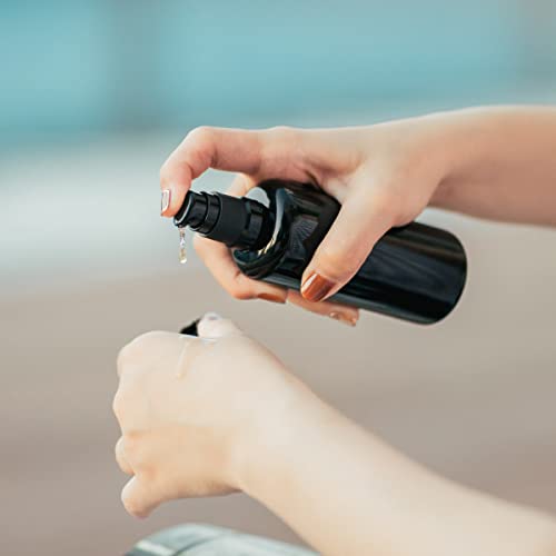 Infinity Jars 100 Ml (3.4 Fl Oz) Black Ultraviolet Glass Push Pump Bottle 10-Pack #TOP2