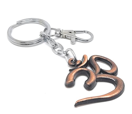 Image of Aura Spiritual Aum Om Metal Keyring Keychain For Gifting Men Women Girls Boys Husband Friend Bike Car House Office Home Keys